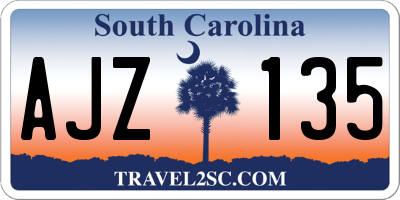 SC license plate AJZ135