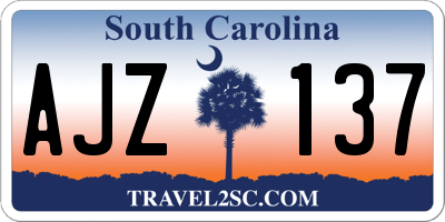 SC license plate AJZ137