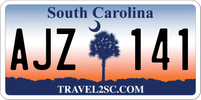 SC license plate AJZ141