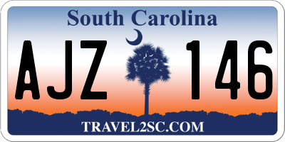 SC license plate AJZ146