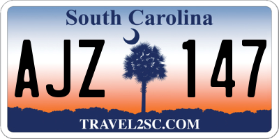 SC license plate AJZ147
