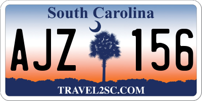 SC license plate AJZ156