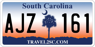 SC license plate AJZ161