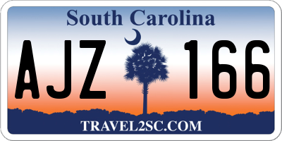 SC license plate AJZ166