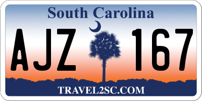 SC license plate AJZ167
