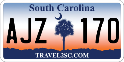 SC license plate AJZ170