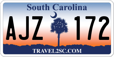 SC license plate AJZ172