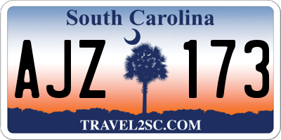 SC license plate AJZ173