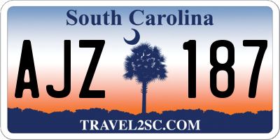 SC license plate AJZ187