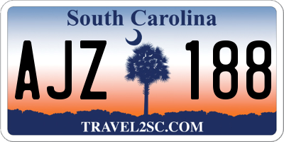 SC license plate AJZ188