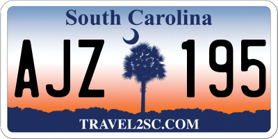 SC license plate AJZ195