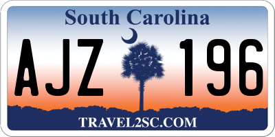 SC license plate AJZ196