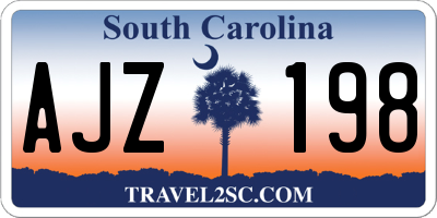 SC license plate AJZ198