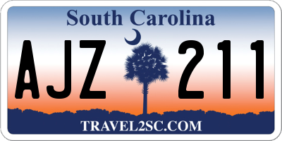 SC license plate AJZ211