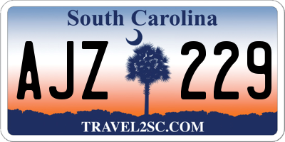SC license plate AJZ229