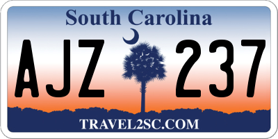 SC license plate AJZ237