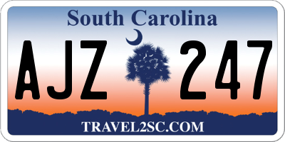 SC license plate AJZ247