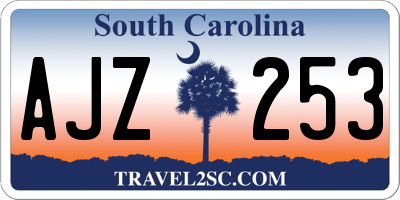 SC license plate AJZ253
