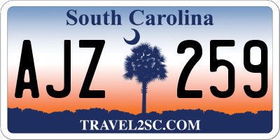 SC license plate AJZ259