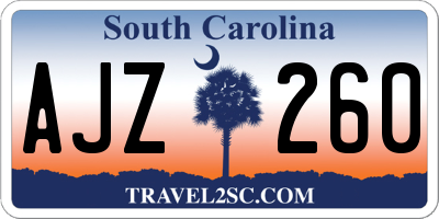 SC license plate AJZ260