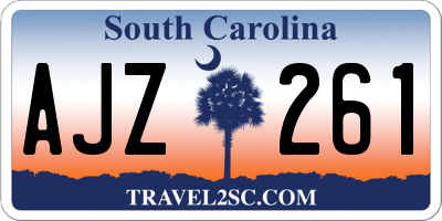 SC license plate AJZ261