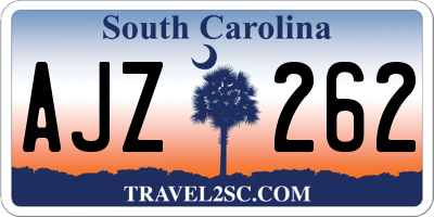 SC license plate AJZ262