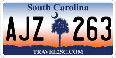 SC license plate AJZ263