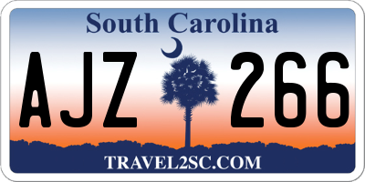 SC license plate AJZ266