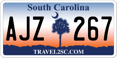 SC license plate AJZ267