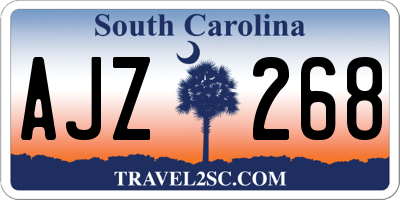 SC license plate AJZ268
