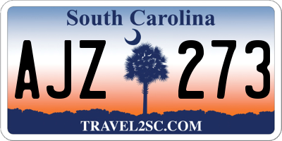 SC license plate AJZ273