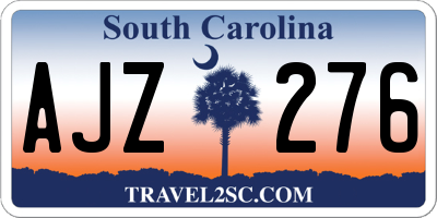 SC license plate AJZ276