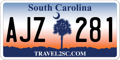 SC license plate AJZ281