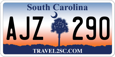 SC license plate AJZ290