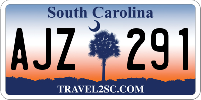 SC license plate AJZ291
