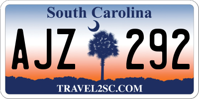 SC license plate AJZ292