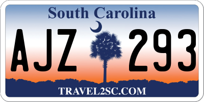 SC license plate AJZ293