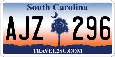 SC license plate AJZ296