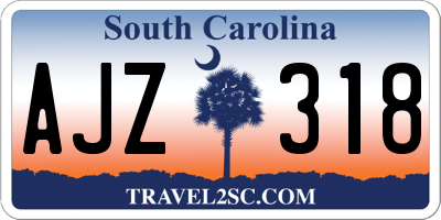 SC license plate AJZ318