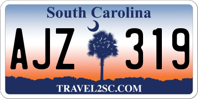 SC license plate AJZ319