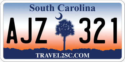 SC license plate AJZ321