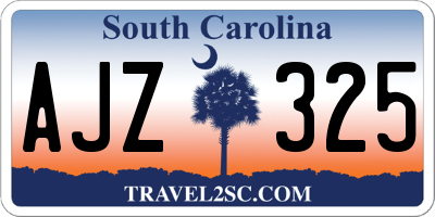 SC license plate AJZ325