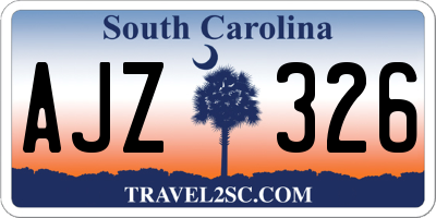 SC license plate AJZ326