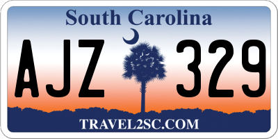 SC license plate AJZ329