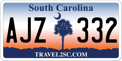 SC license plate AJZ332