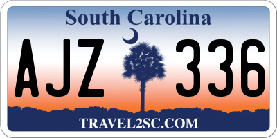 SC license plate AJZ336