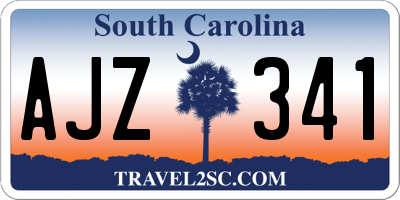 SC license plate AJZ341