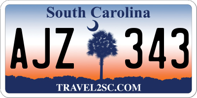 SC license plate AJZ343