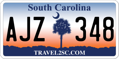 SC license plate AJZ348