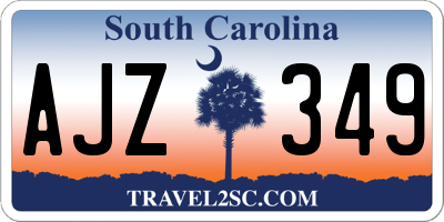 SC license plate AJZ349